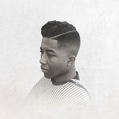 Bald Fade Side Part Haircut